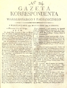 Gazeta Korrespondenta Warszawskiego i Zagranicznego. 1809 nr24
