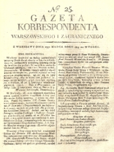 Gazeta Korrespondenta Warszawskiego i Zagranicznego. 1809 nr25