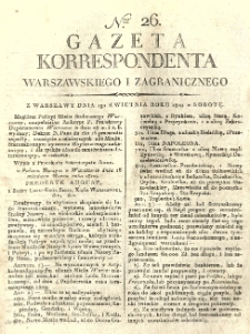 Gazeta Korrespondenta Warszawskiego i Zagranicznego. 1809 nr26