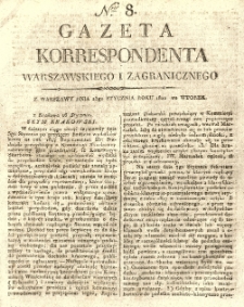Gazeta Korrespondenta Warszawskiego i Zagranicznego. 1820 nr8
