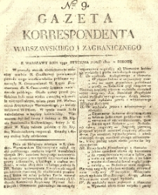 Gazeta Korrespondenta Warszawskiego i Zagranicznego. 1820 nr9