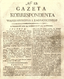 Gazeta Korrespondenta Warszawskiego i Zagranicznego. 1820 nr12