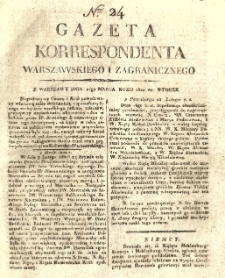 Gazeta Korrespondenta Warszawskiego i Zagranicznego. 1820 nr24
