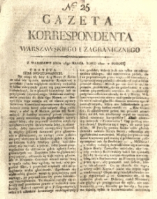 Gazeta Korrespondenta Warszawskiego i Zagranicznego. 1820 nr25