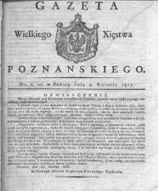 Gazeta Wielkiego Xięstwa Poznańskiego 1817.01.04 Nr2