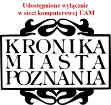 Kronika Miasta Poznania 2009 Nr3; Okupacja 2