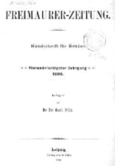 Freimaurer-Zeitung: Handschrift für Brüder 1890.01.04 R.44 Nr1