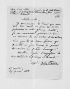 Jules Favre do Bathilde Conseillant. List z 29 I 1868 roku
