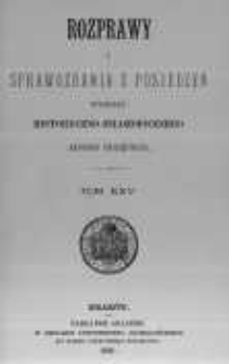 Rozprawy i Sprawozdania z Posiedzeń Wydziału Historyczno-Filozoficznego Akademii Umiejętności. 1891. Tom 25