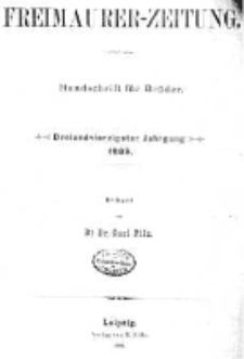 Freimaurer-Zeitung: Handschrift f&uuml;r Br&uuml;der 1889.01.01 R.43 Nr1
