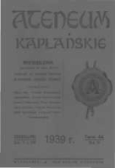Ateneum Kapłańskie. 1939 R.31 T.44 z.1