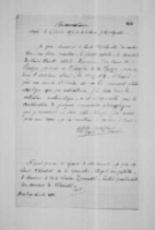 "Memorandum adressé le 4 janvier 1877 à M. le comte J. Działyński"