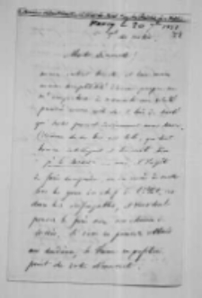 François Camille Antoine Durutte do Józefa Marii Hoene-Wrońskiego. List z 1851 roku