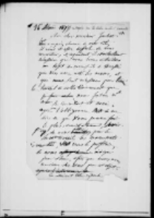 Fran&ccedil;ois Camille Antoine Durutte do L&eacute;ona Jauberta sekretarza Commision des chemins de fer. List z 16 V 1877 roku