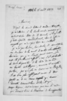 François Camille Antoine Durutte do niezidentyfikowanego odbiorcy. List z 15 VIII 1853 roku