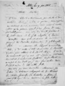 François Camille Antoine Durutte do niezidentyfikowanego odbiorcy. List z 9 VI 1866 roku