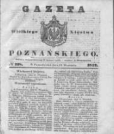 Gazeta Wielkiego Xięstwa Poznańskiego 1842.09.19 Nr218