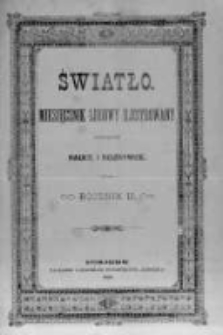 Światło. Miesięcznik Ludowy Ilustrowany Poświęcony Nauce i Rozrywce. 1888 R.2 nr1