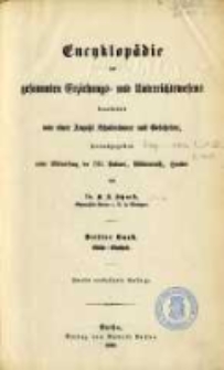 Encyklop&auml;die des gesammten Erziehungs- und Unterrichtswesens bearbeitet von einer Anzahl Schulm&auml;nner und Gelehrten. Bd 3, G&ouml;the-Kindheit