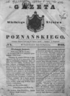 Gazeta Wielkiego Xięstwa Poznańskiego 1843.01.02 Nr1