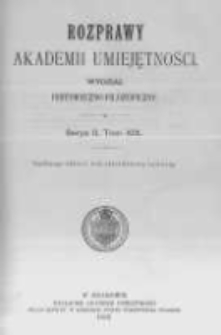 Rozprawy Akademii Umiejętności. Wydział Historyczno-Filozoficzny. Serya II. 1903. Tom 19