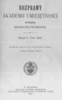 Rozprawy Akademii Umiejętności. Wydział Historyczno-Filozoficzny. Serya II. 1905. Tom 22