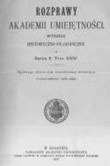 Rozprawy Akademii Umiejętności. Wydział Historyczno-Filozoficzny. Serya II. 1907. Tom 24