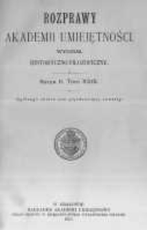 Rozprawy Akademii Umiejętności. Wydział Historyczno-Filozoficzny. Serya II. 1911. Tom 29