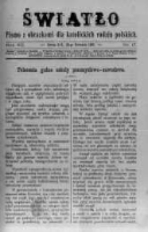 Światło. Pismo z Obrazkami dla Katolickich Rodzin Polskich. 1898 R.12 nr17