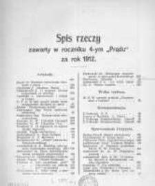 Prąd. Miesięcznik Społeczny i Literacko-Naukowy. 1912 R.4 nr1