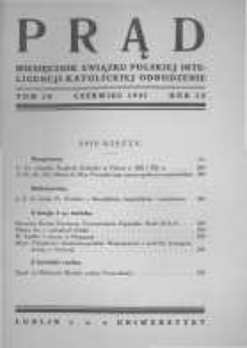 Prąd. Miesięcznik Związku Polskiej Inteligencji Katolickiej "Odrodzenie". 1931 R.18 nr6