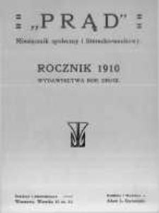 Prąd. Miesięcznik Społeczny i Literacko-Naukowy. 1910 R.2 nr1