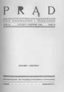 Prąd. Miesięcznik Poświęcony Zagadnieniom Życia Kulturalnego i Społecznego. 1938 R.25 nr1