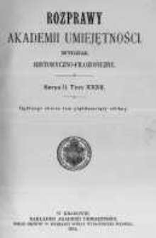 Rozprawy Akademii Umiejętności. Wydział Historyczno-Filozoficzny. Serya II. 1914. Tom 32