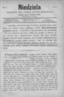 Niedziela: tygodnik dla rodzin chrześcijańskich 1874.11.01 R.1 Nr5