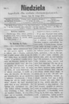 Niedziela: tygodnik dla rodzin chrześcijańskich 1875.02.28 R.1 Nr22