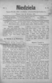 Niedziela: tygodnik dla rodzin chrześcijańskich 1875.04.11 R.1 Nr28
