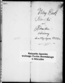 Książka składek wpłaconych do cechu szewskiego w K&oacute;rniku przez członk&oacute;w z lat 1828-1932 a także opłat wpisowych uczni&oacute;w