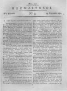 Rozmaitości. Pismo Dodatkowe do Gazety Lwowskiej. 1821 R.1 nr9