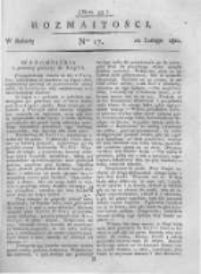 Rozmaitości. Pismo Dodatkowe do Gazety Lwowskiej. 1821 R.1 nr17