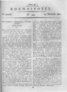 Rozmaitości. Pismo Dodatkowe do Gazety Lwowskiej. 1821 R.1 nr44