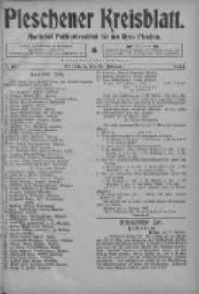 Pleschener Kreisblatt: Amtliches Publicationsblatt fuer den Kreis Pleschen 1903.02.14 Jg.51 Nr13