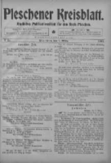 Pleschener Kreisblatt: Amtliches Publicationsblatt fuer den Kreis Pleschen 1903.03.07 Jg.51 Nr19