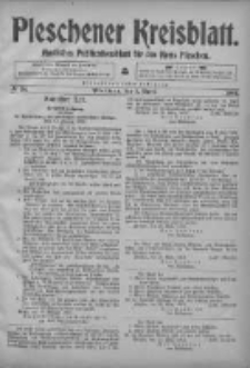 Pleschener Kreisblatt: Amtliches Publicationsblatt fuer den Kreis Pleschen 1903.04.01 Jg.51 Nr26