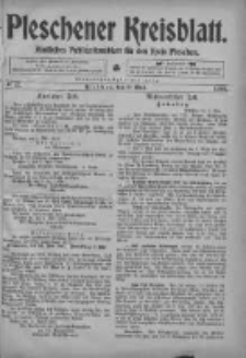 Pleschener Kreisblatt: Amtliches Publicationsblatt fuer den Kreis Pleschen 1903.05.09 Jg.51 Nr37