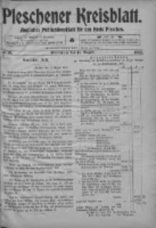 Pleschener Kreisblatt: Amtliches Publicationsblatt fuer den Kreis Pleschen 1903.08.15 Jg.51 Nr65
