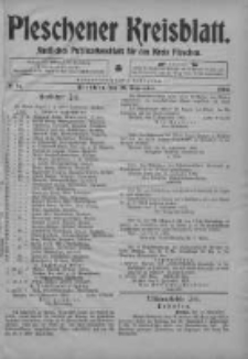 Pleschener Kreisblatt: Amtliches Publicationsblatt fuer den Kreis Pleschen 1903.09.16 Jg.51 Nr74