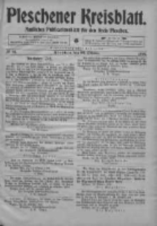 Pleschener Kreisblatt: Amtliches Publicationsblatt fuer den Kreis Pleschen 1903.10.28 Jg.51 Nr86