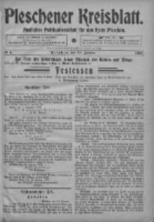 Pleschener Kreisblatt: Amtliches Publicationsblatt fuer den Kreis Pleschen 1904.01.20 Jg.52 Nr6