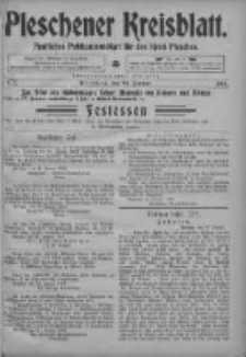Pleschener Kreisblatt: Amtliches Publicationsblatt fuer den Kreis Pleschen 1904.01.23 Jg.52 Nr7